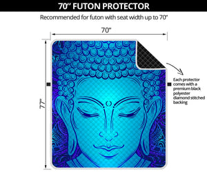 Blue Buddha Print Futon Protector