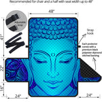 Blue Buddha Print Half Sofa Protector