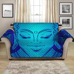 Blue Buddha Print Loveseat Protector