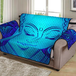 Blue Buddha Print Loveseat Protector