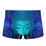 Blue Buddha Print Men's Boxer Briefs