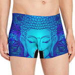 Blue Buddha Print Men's Boxer Briefs