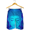 Blue Buddha Print Men's Shorts