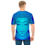 Blue Buddha Print Men's T-Shirt