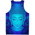 Blue Buddha Print Men's Tank Top