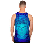 Blue Buddha Print Men's Tank Top