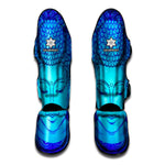 Blue Buddha Print Muay Thai Shin Guard