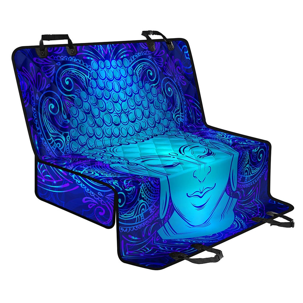 Blue Buddha Print Pet Car Back Seat Cover