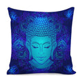 Blue Buddha Print Pillow Cover