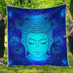 Blue Buddha Print Quilt