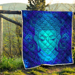 Blue Buddha Print Quilt