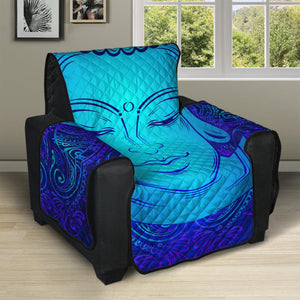 Blue Buddha Print Recliner Protector