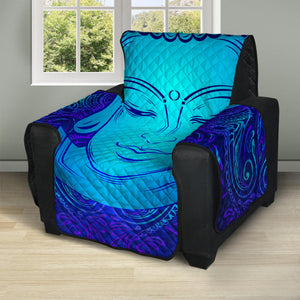 Blue Buddha Print Recliner Protector