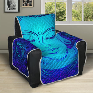 Blue Buddha Print Recliner Protector