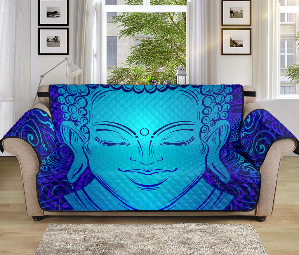 Blue Buddha Print Sofa Protector