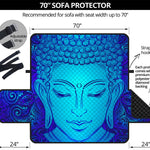 Blue Buddha Print Sofa Protector