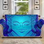 Blue Buddha Print Sofa Protector