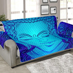 Blue Buddha Print Sofa Protector