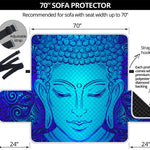 Blue Buddha Print Sofa Protector