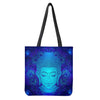 Blue Buddha Print Tote Bag