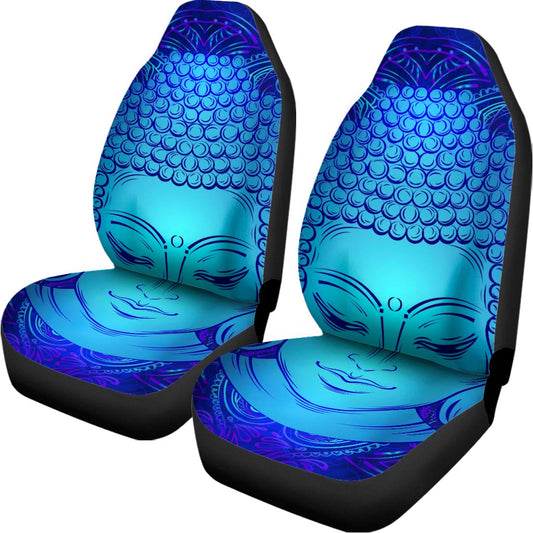 Blue Buddha Print Universal Fit Car Seat Covers