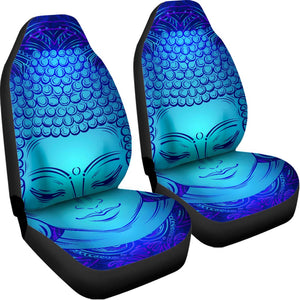 Blue Buddha Print Universal Fit Car Seat Covers