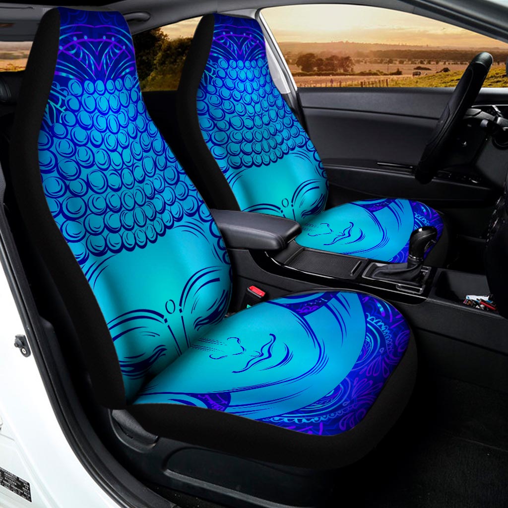 Blue Buddha Print Universal Fit Car Seat Covers