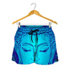 Blue Buddha Print Women's Shorts