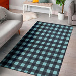 Blue Buffalo Check Pattern Print Area Rug