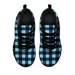 Blue Buffalo Check Pattern Print Black Sneakers