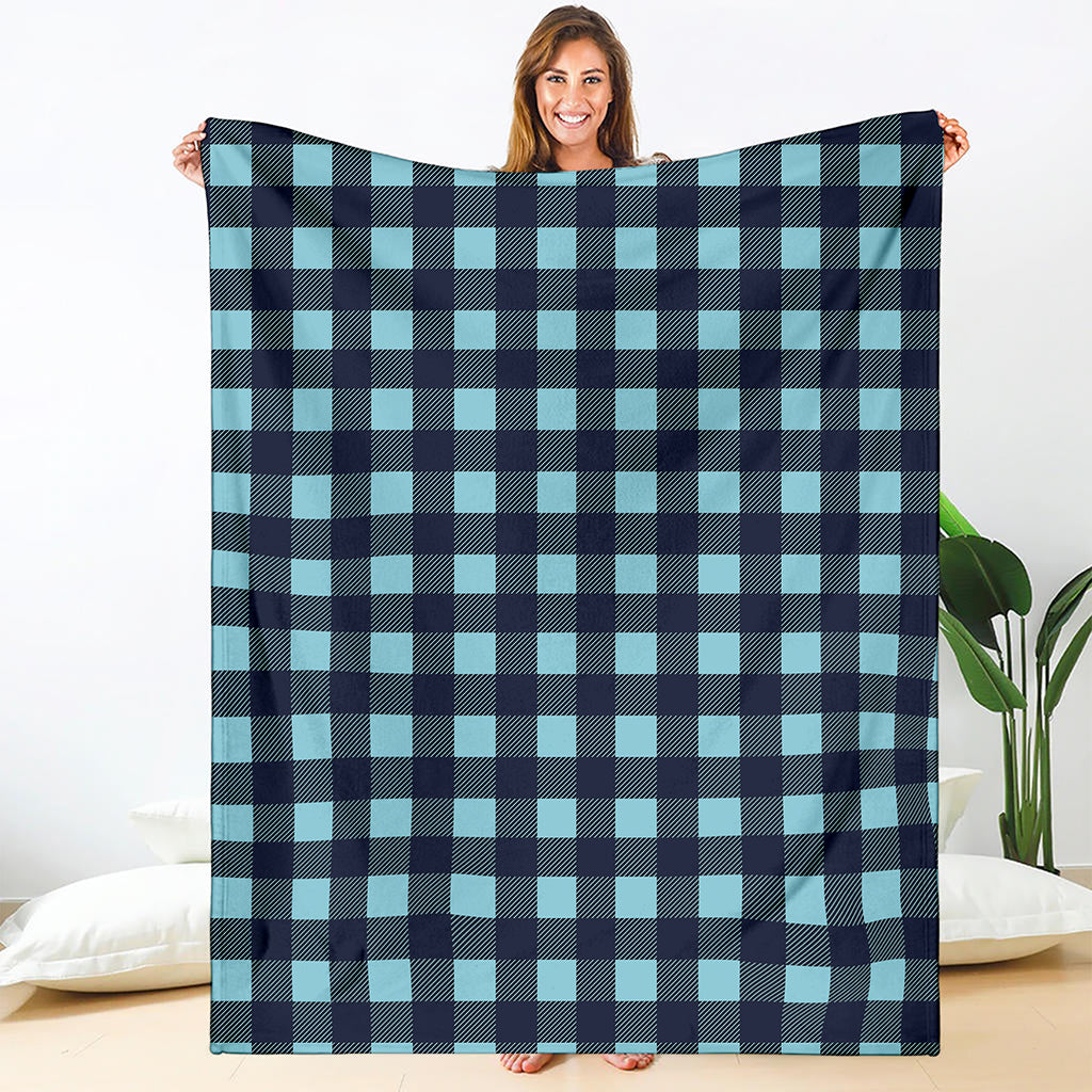 Blue Buffalo Check Pattern Print Blanket