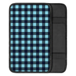 Blue Buffalo Check Pattern Print Car Center Console Cover