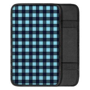 Blue Buffalo Check Pattern Print Car Center Console Cover