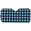 Blue Buffalo Check Pattern Print Car Sun Shade