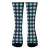 Blue Buffalo Check Pattern Print Crew Socks