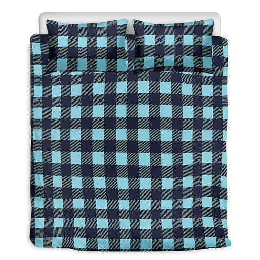 Blue Buffalo Check Pattern Print Duvet Cover Bedding Set