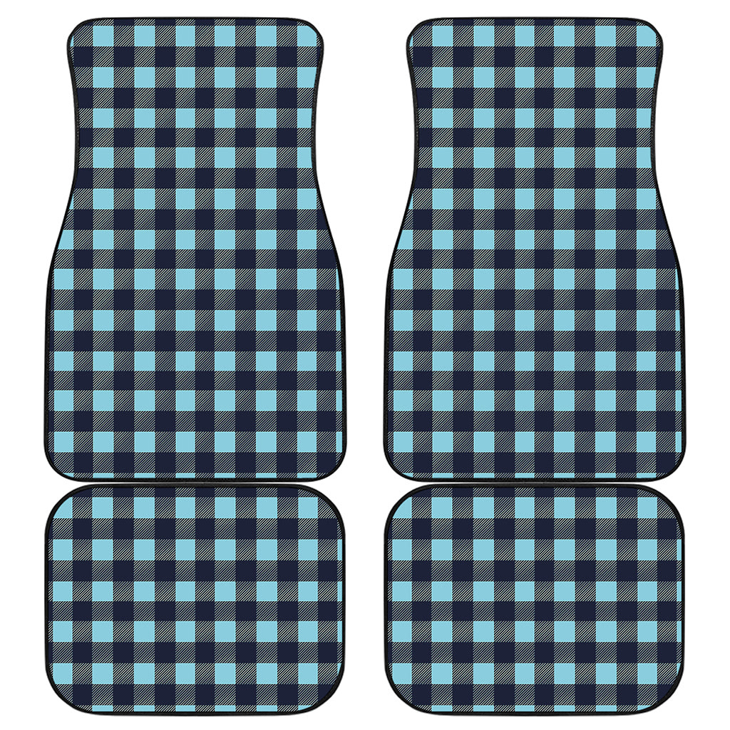 Blue Buffalo Check Pattern Print Front and Back Car Floor Mats