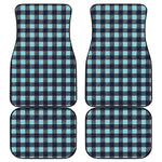 Blue Buffalo Check Pattern Print Front and Back Car Floor Mats