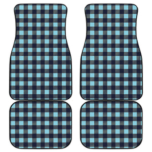 Blue Buffalo Check Pattern Print Front and Back Car Floor Mats