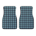 Blue Buffalo Check Pattern Print Front Car Floor Mats