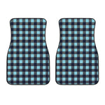 Blue Buffalo Check Pattern Print Front Car Floor Mats