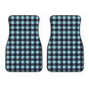 Blue Buffalo Check Pattern Print Front Car Floor Mats