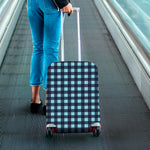 Blue Buffalo Check Pattern Print Luggage Cover