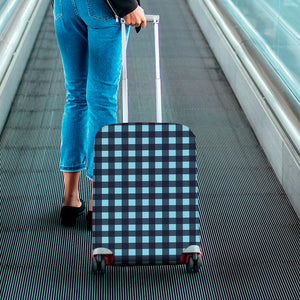 Blue Buffalo Check Pattern Print Luggage Cover