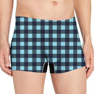 Blue Buffalo Check Pattern Print Men's Boxer Briefs