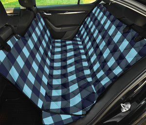 Blue Buffalo Check Pattern Print Pet Car Back Seat Cover