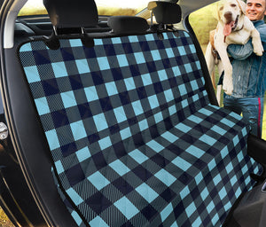 Blue Buffalo Check Pattern Print Pet Car Back Seat Cover