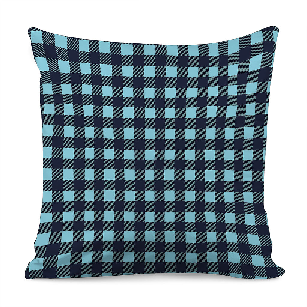 Blue Buffalo Check Pattern Print Pillow Cover
