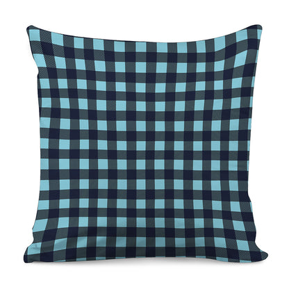 Blue Buffalo Check Pattern Print Pillow Cover