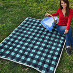 Blue Buffalo Check Pattern Print Quilt